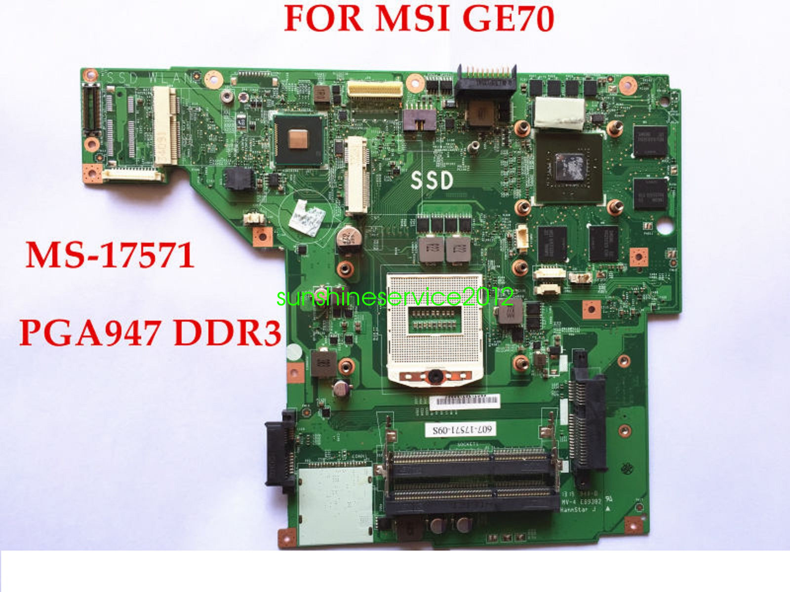 MSI GE70 Intel motherboard DDR3 MS17571 MS-17571 VER:1.1 tested